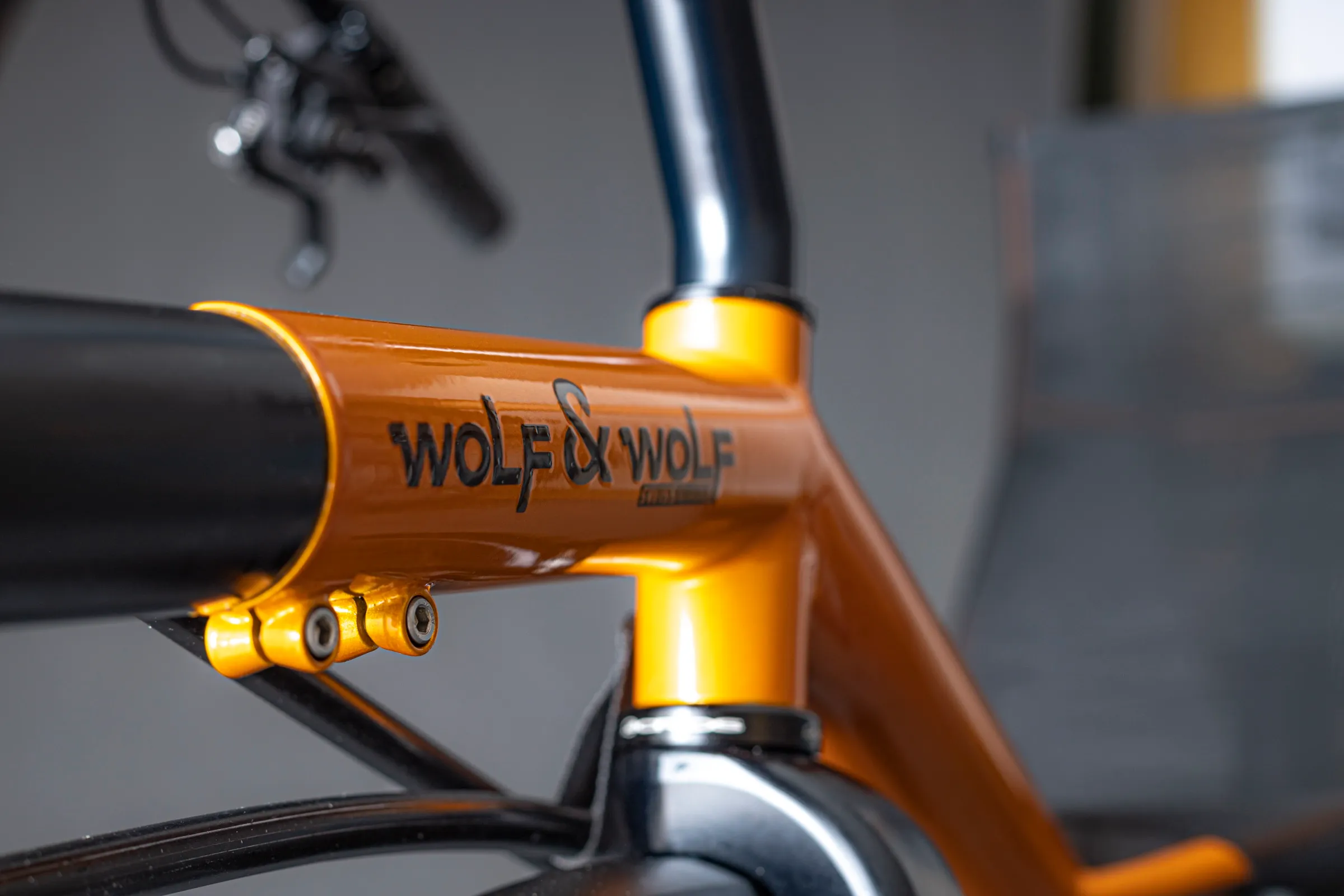 Rahmendetail mit Wolf & Wolf Schriftzug